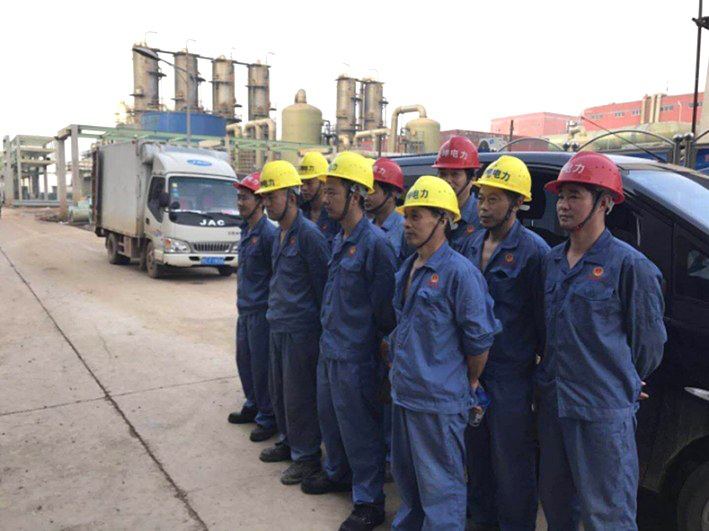 金坤公司现场安装晨会